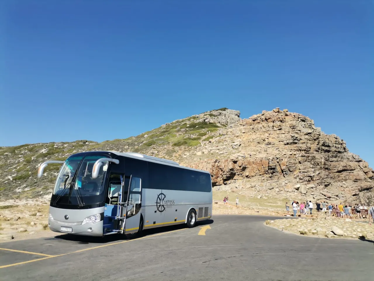 Compass Travel branded vehicles at a Cape Town venue