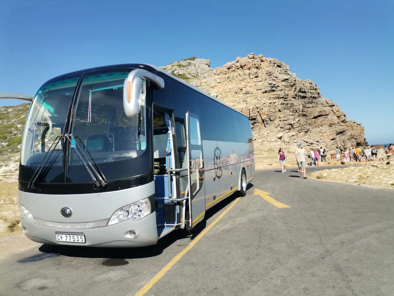 Compass Travel branded vehicles at a Cape Town venue